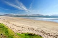 Inch beach, wonderful 5km long stretch of sand and dunes, popular for surfing, swimming and fishing, located on the Dingle Royalty Free Stock Photo