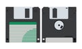 3,5-Inch Floppy Disk or Diskette. Flat Design Illustration