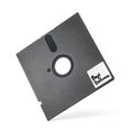 5.25 inch floppy disk isolated on white. Old diskette with label Best Software Royalty Free Stock Photo