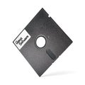 5.25 inch floppy disk isolated on white. Old diskette with label Great Software Royalty Free Stock Photo