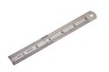 Inch (inches) steel (metal) ruler isolated on a white background