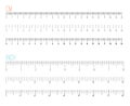 Inch and metric measuring rulers