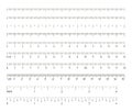 Inch and metric rules set, measurement for school