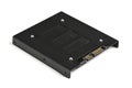 2.5 inch solid state drive (SSD). Ata series SSD drive on a drive mount in a 3.5-inch bay Royalty Free Stock Photo