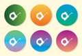 Inch tape six color gradient icon design Royalty Free Stock Photo
