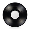 12-inch vinyl LP record isolated on white background Royalty Free Stock Photo