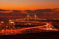 Incheon bridge with color filter. Royalty Free Stock Photo