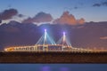 Incheon bridge at night ,seoul korea Royalty Free Stock Photo