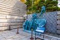 INCHEON, KOREA, OCTOBER 25, 2019: Sculpture commemorating landing at port of Incheon at Incheon Landing Operation Memorial hall in