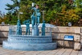 INCHEON, KOREA, OCTOBER 25, 2019: Sculpture commemorating landing at port of Incheon at Incheon Landing Operation Memorial hall in