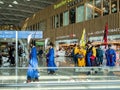 Public parade performance of ancient palace change-of-guard routine