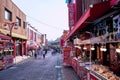 Incheon,South Korea - June 5, 2017 : The street of China Town with various market stands at Incheon, South Korea