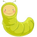 Inchworm cartoon character Royalty Free Stock Photo