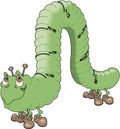 Inchworm Vector Cartoon Illustration Royalty Free Stock Photo