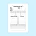 Incident report log book KDP interior. Official or business incident tracker and report notebook template. KDP interior journal.