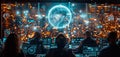 incident response and cybersecurity operations. security teams coordinating response efforts during a cyber attack