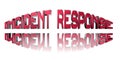 Incident response - 3D rendering metal word on white background