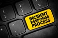 Incident response process - collection of procedures aimed at identifying, investigating and responding to potential security Royalty Free Stock Photo