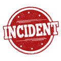 Incident sign or stamp Royalty Free Stock Photo