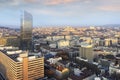 Incity tower and Croix Rousse district, Lyon, France Royalty Free Stock Photo