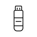 Inclined Pendrive icon vector isolated on white background, Incl