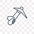 Inclined Picker vector icon isolated on transparent background,