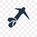 Inclined Picker vector icon isolated on transparent background,
