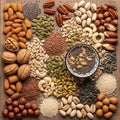 Include almonds walnuts cashews pistachios hazelnuts pecans and Royalty Free Stock Photo