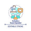 Include guest speaker concept icon