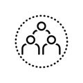 Black line icon for Include, comprise and reckon Royalty Free Stock Photo
