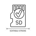 Includes memory card linear manual label icon