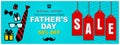 Special illustration for father`s day, shopping discount image