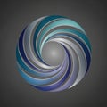 Includes shades of blue, teal, and silver, creating a dynamic, three-dim Royalty Free Stock Photo