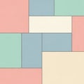 Includes shades of pink, blue, green, and cream arranged in an inter Royalty Free Stock Photo