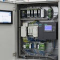 Includes a Siemens S7-1500 PLC Programmable Logic Controller , various Royalty Free Stock Photo