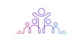 Inclusion and diversity culture equity icon. Group of persons with gender equality. Inclusion infographic symbol. Vector