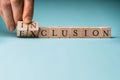 Inclusion Exclusion Word Change Royalty Free Stock Photo