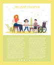 Inclusive Education Classes Flat Vector Poster