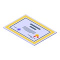 Inclusive education diploma icon, isometric style Royalty Free Stock Photo