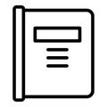 Inclusive education notebook icon, outline style