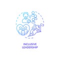 Inclusive leadership blue gradient concept icon Royalty Free Stock Photo