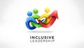Inclusive leadership symbol Royalty Free Stock Photo