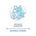 Inclusive leadership turquoise concept icon Royalty Free Stock Photo