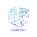 Inclusiveness blue gradient concept icon Royalty Free Stock Photo