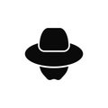 Incognito agent icon . Spy logo