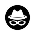 Incognito icon vector. Unknown illustration sign. Nameless symbol or logo.