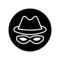 Incognito icon vector. Unknown illustration sign. Nameless symbol or logo.