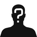 Incognito, unknown person, silhouette of man Royalty Free Stock Photo