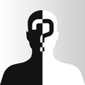 Incognito, unknown person, silhouette of man Royalty Free Stock Photo