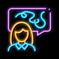 Incoherent Speech neon glow icon illustration Royalty Free Stock Photo